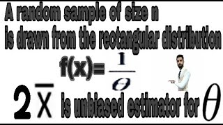 Unbiased Estimator Example Problems in 2020 19  Unbiased  Chapter 15  fx  x bar [upl. by Ycnalc676]