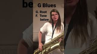 G Blues  what notes BARITONE saxophone [upl. by Steere]