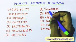 English Mechanical properties of materials [upl. by Jeane]