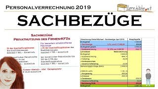 Abrechnung von Sachbezügen in der Personalverrechnung 2019 [upl. by Hazelton]