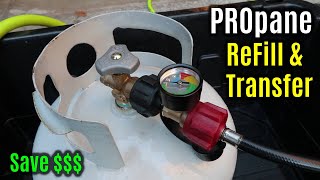 How to SAFELY Transfer Propane from 20 Tank  Refill ANY SIZE [upl. by Sakovich]