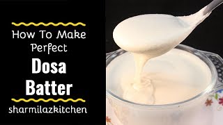 Dosa Recipe For Beginner Part 1 How To Make Perfect Dosa Batter In a Mixie For Crispy Thin Dosa [upl. by Aisat541]