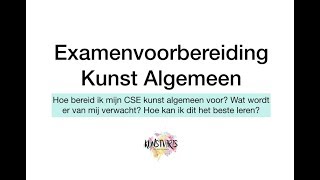 Examenvoorbereiding Kunst Algemeen HAVO [upl. by Sisco]