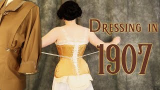 Dressing in Edwardian Clothing Undergarments and Layers of 1907 [upl. by Idnir346]