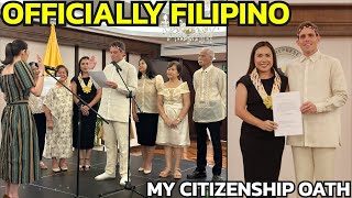 I AM OFFICIALLY FILIPINO  President Grants Philippine Citizenship [upl. by Nonnek27]