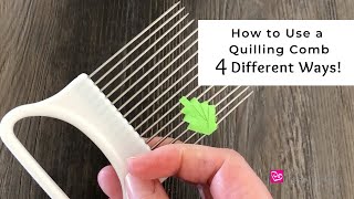 How to Use a Quilling Comb  4 Different Ways  Quilling Comb Basics  Quilling for Beginners [upl. by Jarek176]