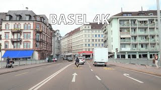 Basel Switzerland 4K  Morning Drive  Driving Downtown [upl. by Omrelliug948]