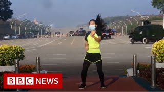 Myanmar fitness instructor accidentally captures coup unfolding  BBC News [upl. by Alwin873]