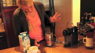 Nespresso Aeroccino Plus Frother Review Frothing Almond Milk [upl. by Zima]