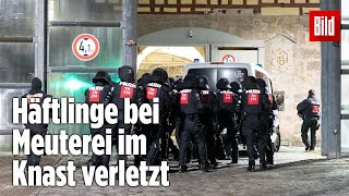 Gefängnismeuterei Polizei stürmt Knast in Thüringen  JVA Untermaßfeld [upl. by Laflam873]