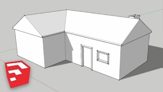 SketchUp 8 Lessons Making a Simple House [upl. by Ilyah747]