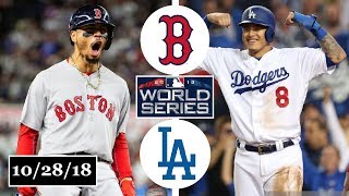 Boston Red Sox vs Los Angeles Dodgers Highlights  World Series Game 5  October 28 2018 [upl. by Betthezul]