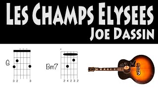 Les Champs Elysees Guitar Chords Joe Dassin [upl. by Given]