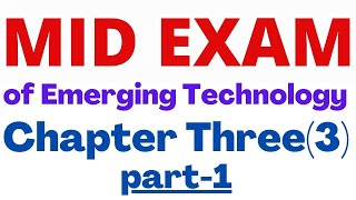 Emerging Technologies Questions and Answers on Chapter Three 3 Part One for Freshman  AI Exam [upl. by Rolan]